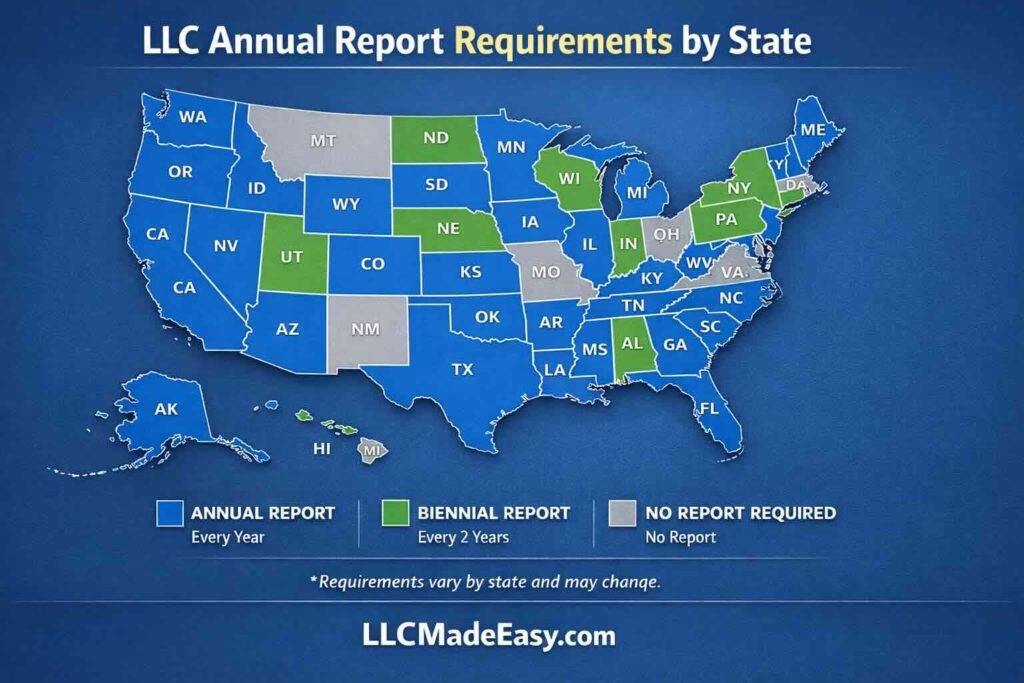 LLC Annual Report By State